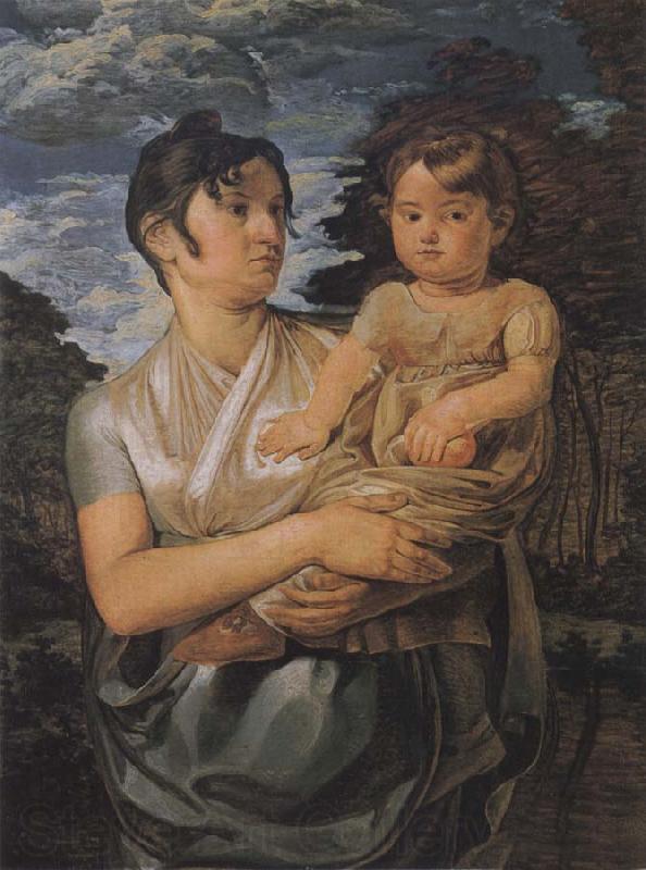Philipp Otto Runge The Artist-s Wife and their Young Son Spain oil painting art